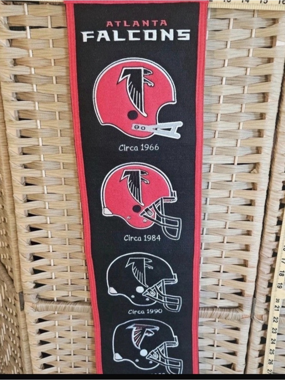 Vintage Helmets Wall Banner - Black & Red